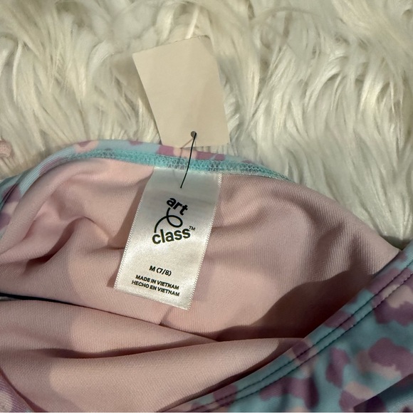 Art Class Girls Leopard Two-Piece Bikini Pink Blue Size M 7/8 NEW - Picture 7 of 9